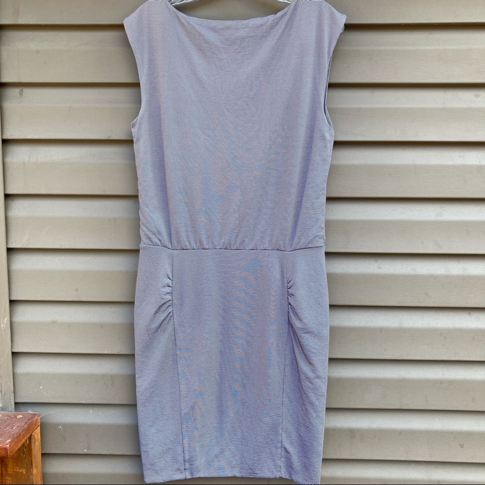 - Athleta Grey Microstripe Westwood Athletic Dress - Picture 9 of 10